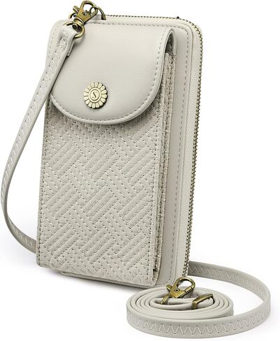 Kattee المرأة Crossbody محفظة الهاتف الخليوي تتفاعل حجب بولي Leather الجلود محفظة الهاتف الصغيرة المحافظ حقائب اليد حامل بطاقة أكياس in Kuwait