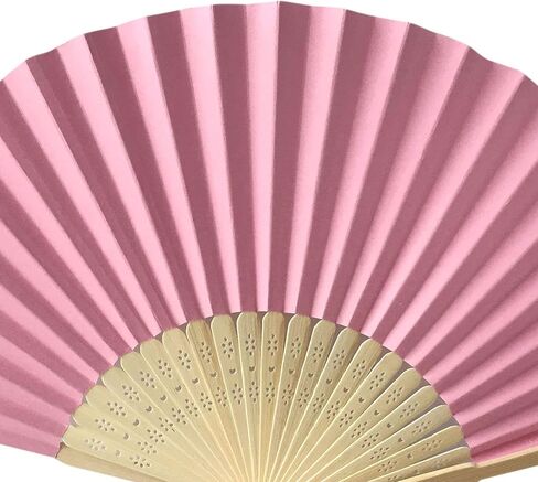 Rangebow Pack of 10 Wholesale Paper Hand Fan Bamboo Ribs Wedding Party Favour (Black) in Saudi Arabia