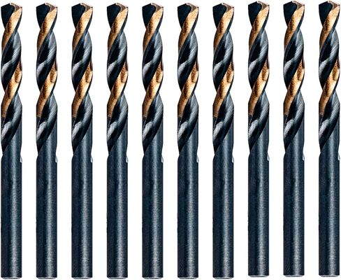 MAXTOOL 3/32" 10pcs Identical Screw Machine Drills HSS M2 Twist Stub Drill Bits Black-Bronze Fully Ground Straight Shank Short Drills; SMF02H10R06P10 in Saudi Arabia