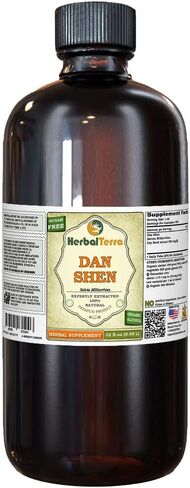 Dan Shen, Salvia (Salvia Miltiorrhiza) Glycerite, Dried Root Powder Alcohol-Free Liquid Extract 2 oz in Kuwait