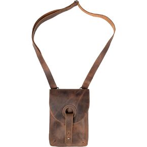 Vintage Crossbody Bag with Adjustable Shoulder Strap, Rustic Satchel, Travel Bag, Purse, Full Grain Leather, Handmade, Bourbon Brown