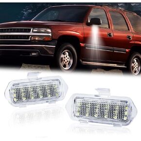 LED Puddle Mirror Lights for Chevy Silverado 1500 Classic Avalanche 1500 2500 GMC Sierra 1500 Classic Cadillac Escalade/Escalade ESV EXT Yukon XL 1500 2500, 6000K White