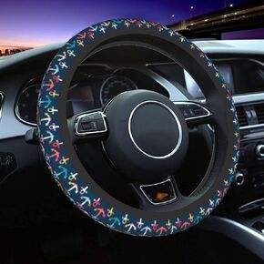 Colorful Anchor Steering Wheel Covers,Universal 15 Inch Non Slip Auto Car Accessories, Soft Steering Wheel Protector for Men & Women
