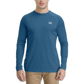 Men's Rash Guard Shirts Long Sleeve Upf50 Sun Protection Swim Fishing Shirts Quick Dry Lightweight Running T Shirts for Men