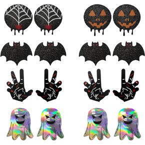 Women's Disposable Nipple Covers Halloween Stickers 8 Pairs