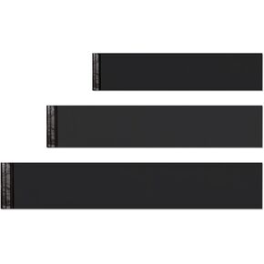 Long Black Poly Mailers 7x24 Inch 20 Pack Envelopes Bag for Unique Items, Self Sealing Waterproof Mailing Shipping Bags