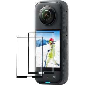 PULUZ for Insta360 X3 Screen Protector 9H 2.5D Curved HD Screen Tempered Glass Film Ultra Thin LCD Display Guard for Insta 360 X3 Action Camera Accessories [2 Pack]