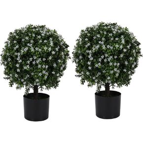 20" Artificial Five-Eared Flower Outdoor Artificial Shrub Sunlight Resistant Leafy Potted Plant Plant for Indoor Porch of Home and Office Artificial Outdoor Tree in Kuwait