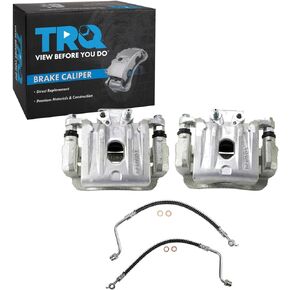 TRQ Rear Brake Caliper Set Compatible with 2010-2012 Hyundai Santa Fe 2011-2013 Kia Sorento