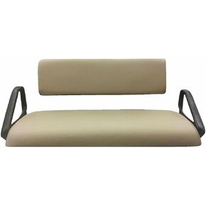 Golf Cart Front Seat Cover Staple On for E-Z-Go Workhorse, Microfiber Leather, Tan