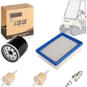 10L0L Golf Cart DS Tune Up Kit for 1992 UP Club Car DS Gas 4 Cycle Models with FE290/ FE350 Engines with Air Filter Oil Filter Fuel Filter F7TC Spark Plug