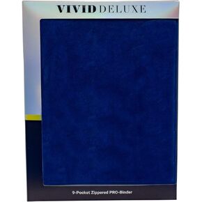 Ultra PRO - 9-Pocket Vivid Deluxe Zippered PRO-Binder (Blue): Protect & Store up to 360 of your Favorite Collection of Baseball Cards, Sports Cards, Collectible Trading Cards & Gaming Cards