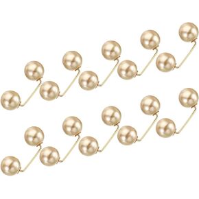 MECCANIXITY Pearl Brooch Pins Metal Faux Pearl Safety Pins Clips
