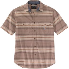 Carhartt Men's 105174 Rugged Flex Relaxed Fit Lightweight Plaid Short - Large - Warm Taupe