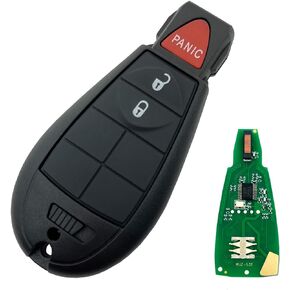 3 Buttons Keyless Remote Car Key Fob Fit for Dodge Ram 1500 2500 3500 HD 2013 2014 2015 2016 2017 2018 2019 2020 2021 GQ4-53T 56046953AE (Black)