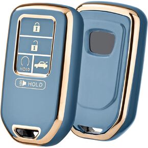 ELOHEI for Honda Key Fob Cover, Key Fob Case for 2015-2021 Honda Accord 2017-2020 CRV Civic Pilot Odyssey Passport Premium Soft TPU Full Protection Key Shell(5 Buttons)