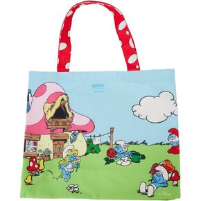 Loungefly The Smurfs Village Life Canvas Tote Bag