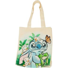 Loungefly Disney Stitch Springtime Daisy Canvas Tote Bag
