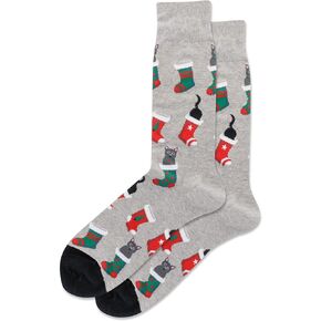 Hot Sox Men's Holiday Fun Crew Socks-1 Pair Pack-Cool & Funny Gifts-Christmas & More