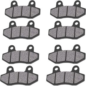 AHL 4 pairs Brake Pads Compatible with Gy6 49cc 50cc 125cc 150cc 200cc 250cc,ATV Dirt Bike Pit Bike Go Kart,Yerf-Dog Spiderbox 150cc GX150,TaoTao Baja Sun Scooter Part, 4 Wheeler Quad Dirt Pit Bike