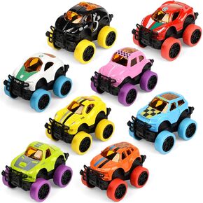 8 Pack Mini Monster Truck for Boys and Girls,Die-Cast Monster Trucks for Kids Party Favors,Pull Back Monster Trucks Toy Vehicles Set for Cake Toppers