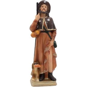 Saint Roch | Patron of Those who are Sick | Christian Home Decor | 8" Tall | Great Catholic Gift for Baptism, First Holy Communion, Confirmation, Graduation and Housewarming