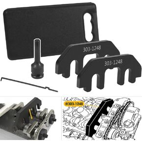 303-1248 303-1530 Camshaft Holding Tool Kit with Chain Tension Tool and RT11 Impact Torx Bit Socket Timing Chain Alignment Holder with Case for Ford Lincoln Mercury 4V Engines 3.5L 3.7L