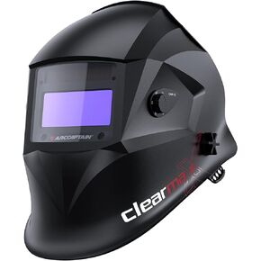 ARCCAPTAIN Large Viewing Screen Welding Helmet, 1/1/1/1 Top Optical Clarity Auto Darkening Welding Hood, 4 Arc Sensor 1/25000s Response Time True Color Weld Hood Helmet HSH-S800 Skeleton Knight