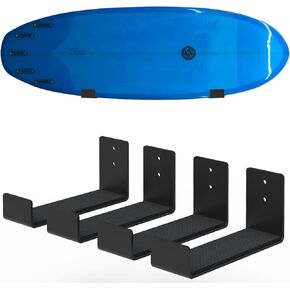 Surfboard Wall Mount Rack，Minimalist Surf Board Hangers for Wall Display Mount Storage(Screws Included).