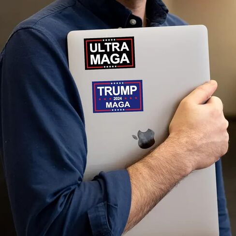 100 قطعة من ملصق ترامب 2024 ملصق Ultra MAGA ملصق ترامب المضحك وملصقات ترامب وشعار حملة شعار محاكاة ساخرة للسيارة والدراجات النارية وخوذات الكمبيوتر المحمول ونافذة مقاومة للماء ديكور 2 × 3 بوصة in Kuwait
