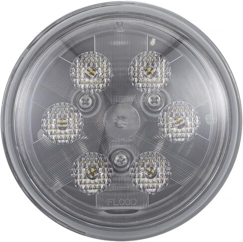 ضوء عمل تحويل LED دائري فائق السطوع PAR36 مقاس 4.5 بوصة، شعاع شبه منحرف أبيض طبيعي 5300 ك للجرار، توصيل واستخدام محطتين، مقاوم للتآكل/الاهتزاز مقاوم للماء، لمسة نهائية فضية، عبوتان in Kuwait