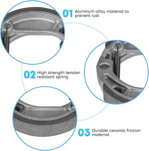 Rear Brake Shoes for Honda Recon 250 ES TRX250TE TRX250TM 1997-21, TRX250EX 2001-08, TRX250X 2009-14, CB500 1989-90, for Kymco K-Pipe 125 Spade 150i 2020 2021 340 in Saudi Arabia