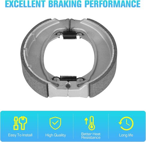 Rear Brake Shoes for Honda Recon 250 ES TRX250TE TRX250TM 1997-21, TRX250EX 2001-08, TRX250X 2009-14, CB500 1989-90, for Kymco K-Pipe 125 Spade 150i 2020 2021 340 in Saudi Arabia