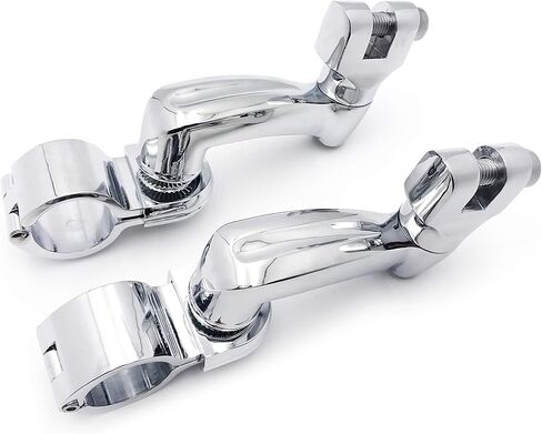 SMT-Black 360 Degree Adjustable Highway Peg Mounting Kit Compatible With any Bike Equipped with 1 inch (1") 25mm Front Engine Guard Frame Tube V-STAR Roadstar Suzuki Boulevard [B01AVH5HJK] in Kuwait