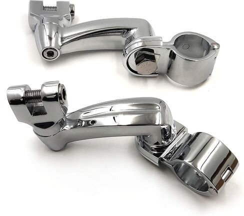 SMT-Black 360 Degree Adjustable Highway Peg Mounting Kit Compatible With any Bike Equipped with 1 inch (1") 25mm Front Engine Guard Frame Tube V-STAR Roadstar Suzuki Boulevard [B01AVH5HJK] in Kuwait