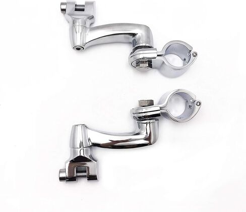 SMT-Black 360 Degree Adjustable Highway Peg Mounting Kit Compatible With any Bike Equipped with 1 inch (1") 25mm Front Engine Guard Frame Tube V-STAR Roadstar Suzuki Boulevard [B01AVH5HJK] in Kuwait