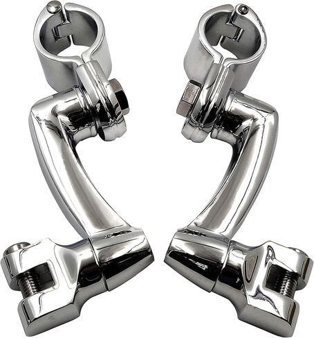 SMT-Black 360 Degree Adjustable Highway Peg Mounting Kit Compatible With any Bike Equipped with 1 inch (1") 25mm Front Engine Guard Frame Tube V-STAR Roadstar Suzuki Boulevard [B01AVH5HJK] in Kuwait