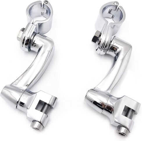 SMT-Black 360 Degree Adjustable Highway Peg Mounting Kit Compatible With any Bike Equipped with 1 inch (1") 25mm Front Engine Guard Frame Tube V-STAR Roadstar Suzuki Boulevard [B01AVH5HJK] in Kuwait