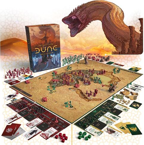 Dune: War for Arrakis Board Game CORE Box - لعبة إستراتيجية المنمنمات على الطاولة مع طريقة لعب غير متماثلة للأطفال والكبار، للأعمار من 14 عامًا فما فوق، 1-4 لاعبين، وقت لعب 120 دقيقة، من صنع CMON in Saudi Arabia