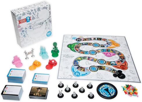 PlayMonster The Magical World of Disney Trivia: 100 Years of Wonder Trivia Board Game Cards for Children with Disney + Pixar Art, Exclusive Pin, for Kids Ages 6+ in Saudi Arabia