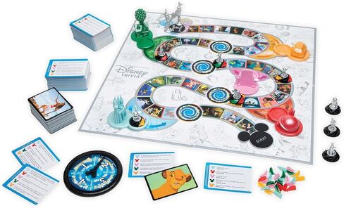 PlayMonster The Magical World of Disney Trivia: 100 Years of Wonder Trivia Board Game Cards for Children with Disney + Pixar Art, Exclusive Pin, for Kids Ages 6+ in Saudi Arabia