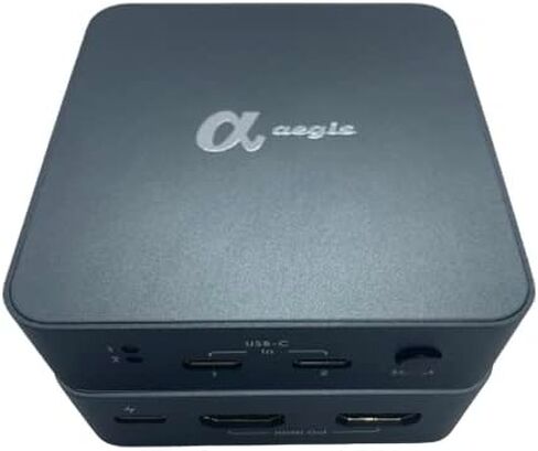 شاشات aegis المزدوجة USB-C إلى HDMI المزدوجة، محول KVM المحمول يدعم توصيل الطاقة 4K/60 هرتز USB-C 100 وات ومتوافق مع MacBook Pro وi-Pad Air وSamsung DEX (صنع في تايوان) in Saudi Arabia
