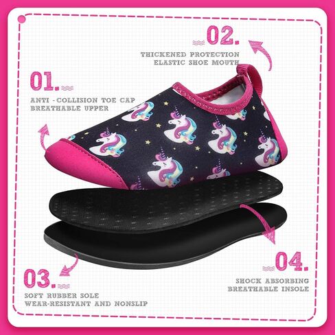 CROVA Kids Water Shoes Aqua Sock Quick Dry Barefoot Sports Non-Slip Shoes for Toddler Boy Girl in Saudi Arabia