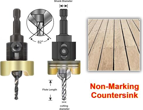 مجموعة لقم مثقاب غاطسة 55227 مع إيقاف العمق، مجموعة غاطسة 82 درجة مع مثقاب 3/8 عمق × 1/8 عمق × 1/4 بوصة سداسية التحرير السريع SHK in Kuwait