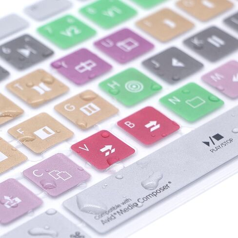Ultra Thin Shortcuts Extended Silicone Keyboard Protective Cover Skin for Mac Aluminum Wired Keyboard MB110LL/B (A1243) Numeric Keypad (for Avid Pro Tools) in Saudi Arabia