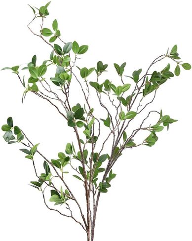 WEISPARK نبات اصطناعي 43.3 بوصة ينبع من الخضرة الصناعية فروع شجرة وهمية أوراق غصين اللبخ لمزهرية حشو متجر حديقة مكتب ديكور المنزل in Kuwait