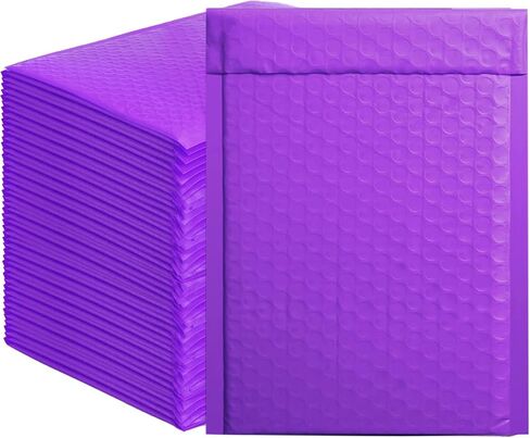 Nicunom 100 Pack Poly Bubble Mailers 6x10 Inch Self Seal Padded Envelopes Waterproof Shipping Envelopes, Purple in Saudi Arabia