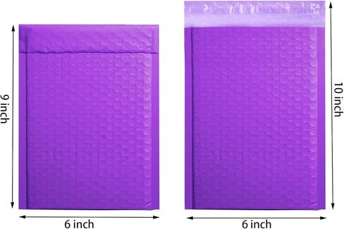 Nicunom 100 Pack Poly Bubble Mailers 6x10 Inch Self Seal Padded Envelopes Waterproof Shipping Envelopes, Purple in Saudi Arabia