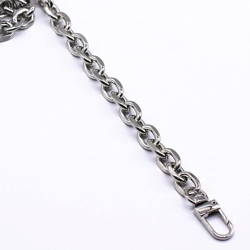 Model Worker 2-Pack 23.6" Iron Cross Link Purse Chain Strap Handbag Chain Purse Chain Strap Shoulder Cross Body Replacement Chain Strap with Metal Buckles (Silver) in Saudi Arabia