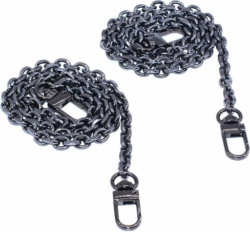 Model Worker 2-Pack 23.6" Iron Cross Link Purse Chain Strap Handbag Chain Purse Chain Strap Shoulder Cross Body Replacement Chain Strap with Metal Buckles (Silver) in Saudi Arabia